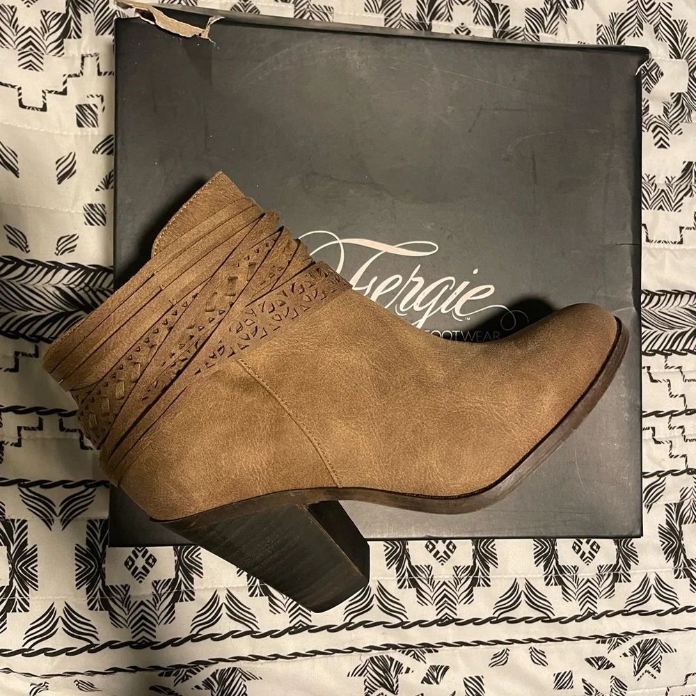 Fergie Women's Brown Ankle Boots - Picture 2 of 5
